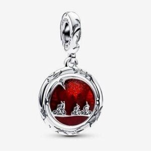 Pandora Silver and Red Charm Pendant
